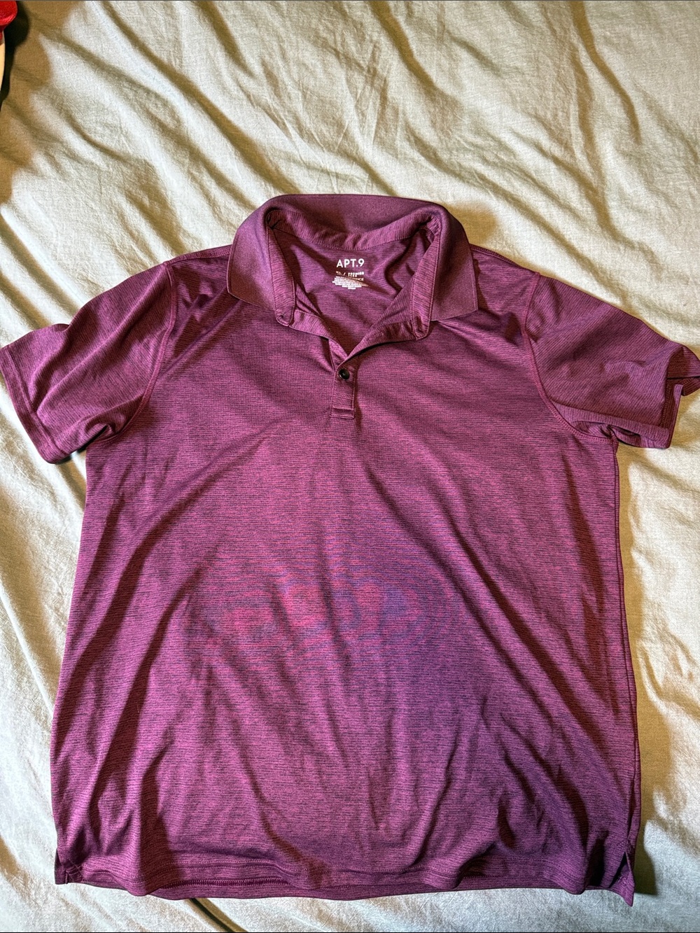 Apt. 9 Men's Heathered Polo in Plum